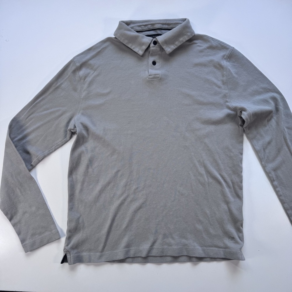 BANANA REPUBLIC Long Sleeve Polo Shirt Mens Small Green